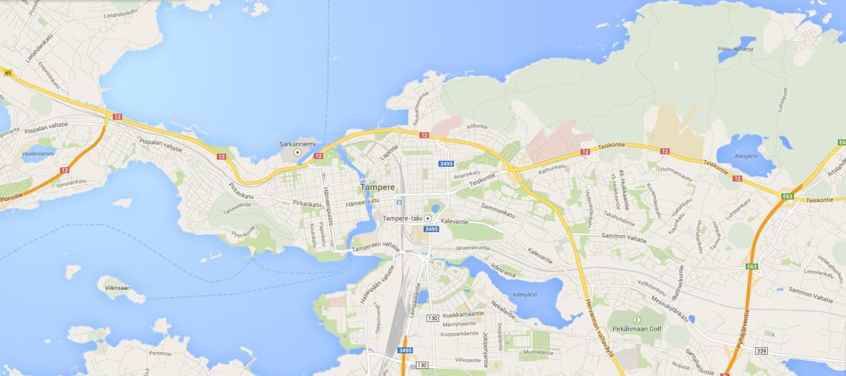 வரைபடம் tampere பின்லாந்து