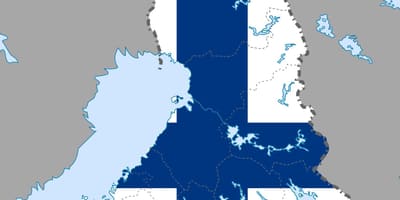 பின்லாந்து வரைபடம் கொடி