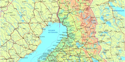 வரைபடம் பின்லாந்து சாலை