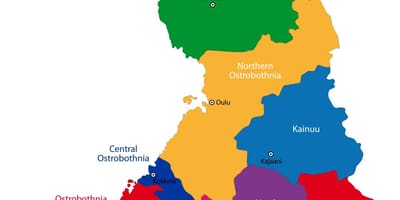 பின்லாந்து மாகாணங்களில் வரைபடம்