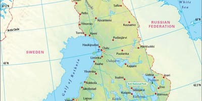 வரைபடம் பின்லாந்து புவியியல்