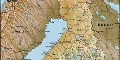 வரைபடம் பின்லாந்து topographic