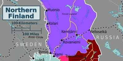 வரைபடம் வடக்கு பின்லாந்து